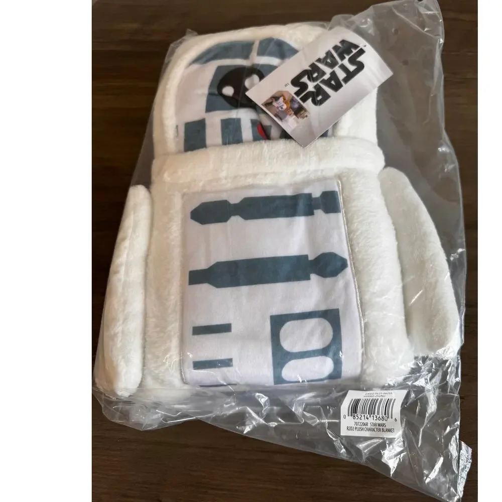 Star Wars The Mandalorian R2-D2 Character Shaped Plush Toddler Blanket. 30x40